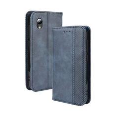 Imagem de Capa para ZTE Blade A3 2019, capa flip carteira de couro para ZTE Blade A3 2019, capa magnética retrô para celular, capa carteira com compartimentos para cartão