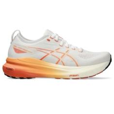 Imagem de ASICS GelKayano 31 Tênis de corrida feminino, Branco/laranja desbotado, 35
