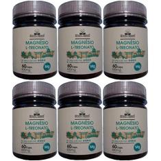 Imagem de Magnésio L-Treonato 600 mg Folhas & Raízes 60 Cápsulas Kit 6 Unidades