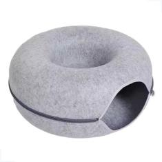 Imagem de Cama Casinha Túnel De Feltro Rosquinha Toca Para Gatos Pet - Pet For Y