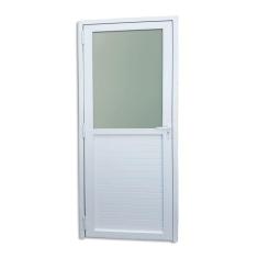 Imagem de Porta de PVC Mista 216x90cm Com vidro Mini Boreal ITEC Brimak Branco