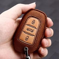 Imagem de Capa para porta-chaves do carro, capa de couro inteligente, adequado para Peugeot 3008 4008 5008 Citroen C4 C4L C6 C3-XR, porta-chaves do carro ABS Smart porta-chaves do carro
