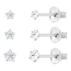 Imagem de Oferta 3 Pares De Brincos Adulto E Infantil Em Prata 925 Top - Mga-Br