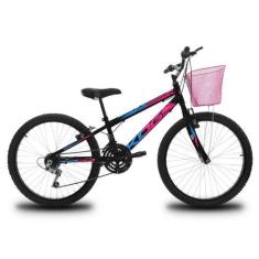 Imagem de Bicicleta Infantil Aro 24 Feminina e Masculina 18 Marchas KOG, Preto, 