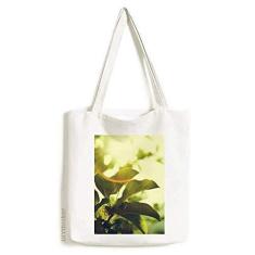 Imagem de Sunshine Leaves Plant Picture Nature Tote Canvas Bag Bolsa de compras casual