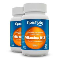 Imagem de Kit 2 Vitamina B12 Apisnutri 60 Cápsulas