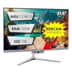 Imagem de Computador All In One Intel Core i5 21,5" Full HD 16GB SSD 1TB 4 Núcleos Super Turbo Hdmi Strong Tech