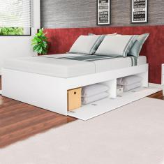 Imagem de Cama Queen Tókio 4 Portas Branco Cm1600 - Art In Móveis