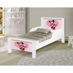 Imagem de Mini Cama Montessoriana Infantil Minie Adesivada com Colchão