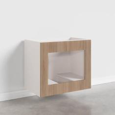 Imagem de Balcão Forno de Embutir sem Tampo sem Rodapé Ipanema Cabecasa Madeiramadeira Acácia/branco