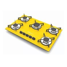 Imagem de Fogão Cooktop 5 Bocas Chamalux Ultra  Chama Premium Bivolt, Amarelo, B