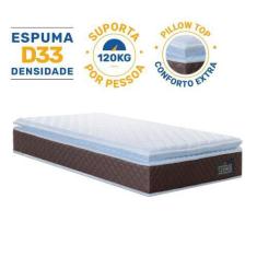 Imagem de Colchão de Espuma D33 Pillow Top Comfort Luxo Solteiro 88cm - Lucas Co