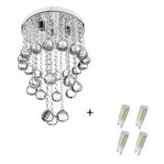 Imagem de Lustre Cristal Legitimo Classic Round Long 25 + Lamp 6000