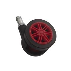 Imagem de Rodizio Para Cadeira Gamer Vermelho Roda De Poliuretano S55