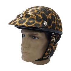 Imagem de Capacete Coquinho Scooter Elétrica Custom Classic Pele de Onça CCC032 