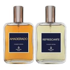 Imagem de Kit 2 Perfumes Masculinos - Amadeirado + Refrescante 100 ml  - Essênci