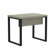 Imagem de Mesa Secretaria Pe40 90X60 Pe Tubular Nogueira E Preto - Pandin