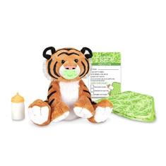 Imagem de Melissa & Doug 11-Inch Baby Tiger Pelúcia Animal recheado com chupeta, fralda, mamadeira de bebê