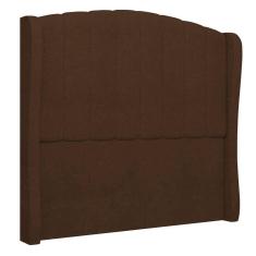 Imagem de Cabeceira Casal Queen Cama Box 160cm Glenda I02 Bouclê Marrom Mpozenato