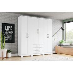 Imagem de Guarda-Roupa Caju 06 Pts. Branco - Henn