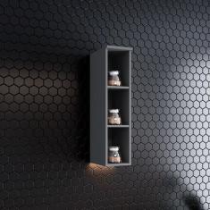 Imagem de Armário Aéreo Nicho De Cozinha 20 Cm Americana Cinza Henn Cinza