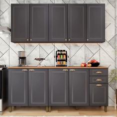 Imagem de Cozinha Completa Firenze 10 Portas 2 Gavetas Cinza - Indekes