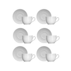 Imagem de Conjunto de Xícaras para Chá Germer Chevron em Porcelana 240 ml – 6 Peças
