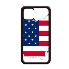 Imagem de Ohio USA Mapa Estrelas Listras Bandeira Formato para iPhone 11 Pro Max Capa para Apple Mobile Case
