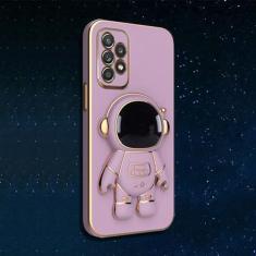 Imagem de Capa de revestimento de suporte dobrável de astronauta para Samsung Galaxy S23 S22 Ultra S20 S21 FE Note 20 10 Plus A12 A13 A33 A52 A54 A53 5G Case, roxa, para A10S