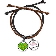 Imagem de DIYthinker Pulseira Clover Heart Irlanda Dia de São Patrício corrente de mão pulseira de couro princesa