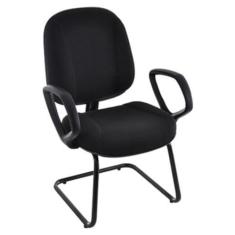 Imagem de Cadeira Diretor Com Braços Base Fixa Em S  Linha Classic Preto - Desig