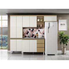 Imagem de Cozinha Compacta Sophia Balcão Sem Tampo para Pia Atacama Off White - Aramóveis