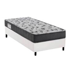Imagem de Cama Box Solteiro: Colchão Ortopédico Ortobom D33/Ep Anatômico Fort Tech Iso 100 + Base White(78X188)