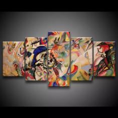 Imagem de Quadro Decorativo 129x63 Sala Arte Pintura Rústica Colorida