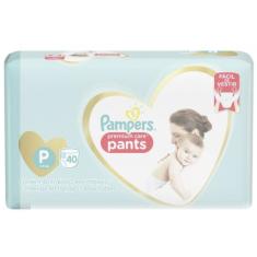 Imagem de Fralda de Vestir Pampers Premium Care Pants Tamanho P 40 Unidades Peso Indicado 3 - 8 kg