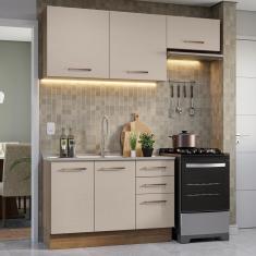 Imagem de Armário De Cozinha Compacta 180cm Madesa 09 Rustic/crema