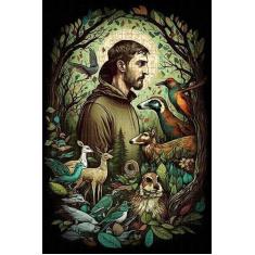 Imagem de Quebra-Cabeça Religioso São Francisco 300 Peças Mdf - Reidopendrive