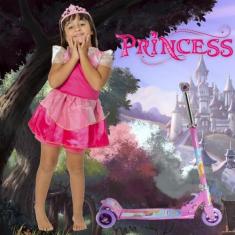 Imagem de Patinete Infantil Muito Resistente 50 Kg Ferro + Fantasia - Dm Toys