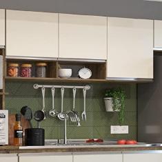 Imagem de Armário Aéreo para Cozinha 3 Portas 2 Nichos Athena Irm Móveis Itaúba/off White