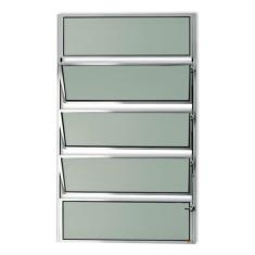 Imagem de Janela Basculante De Alum nio 100x100cm Com Vidro Boreal Anod
