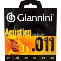 Imagem de Jogo De Cordas Giannini Violao Acustico Aço 0,11 Gespw