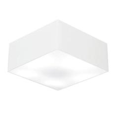 Imagem de Plafon Quadrado Md-3053 Cúpula em Tecido 21/60x60cm Branco - Bivolt