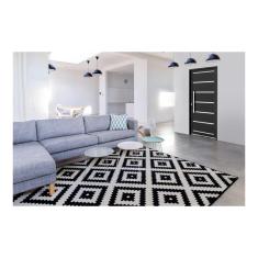 Imagem de Porta Social De Giro Com Lambris E Frisos Black Em Aço 217 X 88 X 8 Cm Direita Pratika Sasazaki