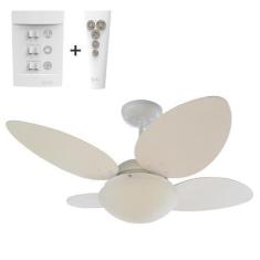 Imagem de Ventilador De Teto Aliseu Vime Branco Plus Com Controle Remoto E Contr