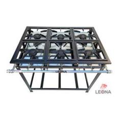 Imagem de Fogão Industrial 6 Bocas 30X30 QR 100mm P4 de Alta Pressão