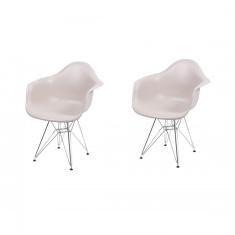 Imagem de Conjunto 2 Poltronas Com Braço Eames Dkr Or Design Bege