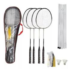 Imagem de Kit Badminton Hyper Sports 4 Raquetes 2 Petecas e Rede