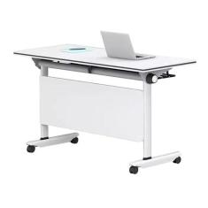 Imagem de Mesas de Conferência Mesa De Conferência Dobrável Móvel Para Escritório Flip Top Table Para Salas De Reunião E Treinamento, Grande Mesa De Seminário Com Placa De Mesa Grossa E Estrutura De Aço Estável