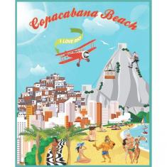 Imagem de Quebra Cabeça Copacabana Beach - Ilustrado - 1014 Pçs
