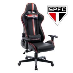 Imagem de Cadeira Gamer Tricolor Paulista Espresso Móveis Preto/Vermelho